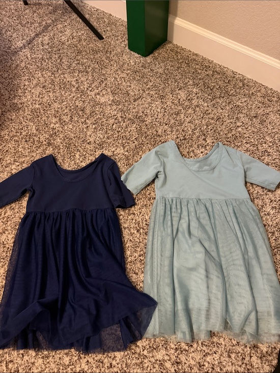 Hanna Andersson Other - Hanna Andersson Navy and Light Green Tulle Skater Dresses - 4T